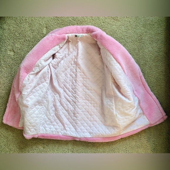 Shady Lady Light Pink Teddy Midi Coat - Picture 5 of 11